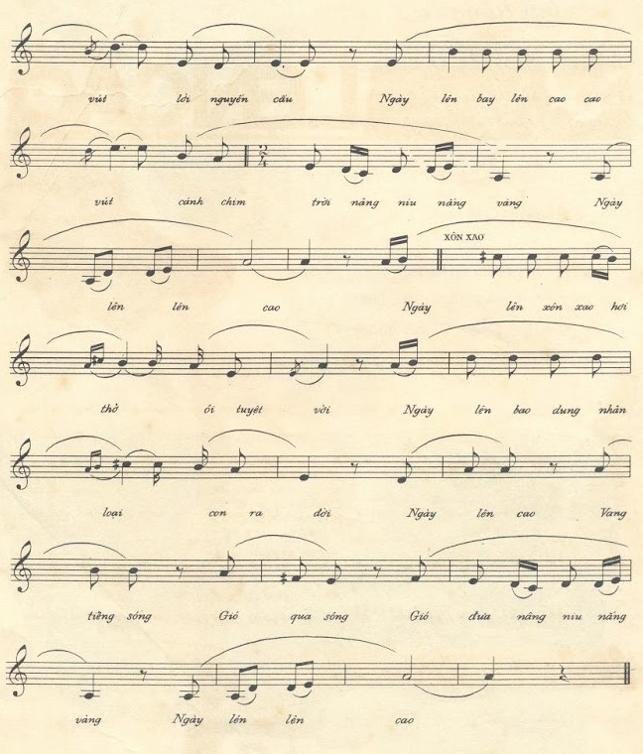 Sheet nhạc Ngày Lên Cao 2